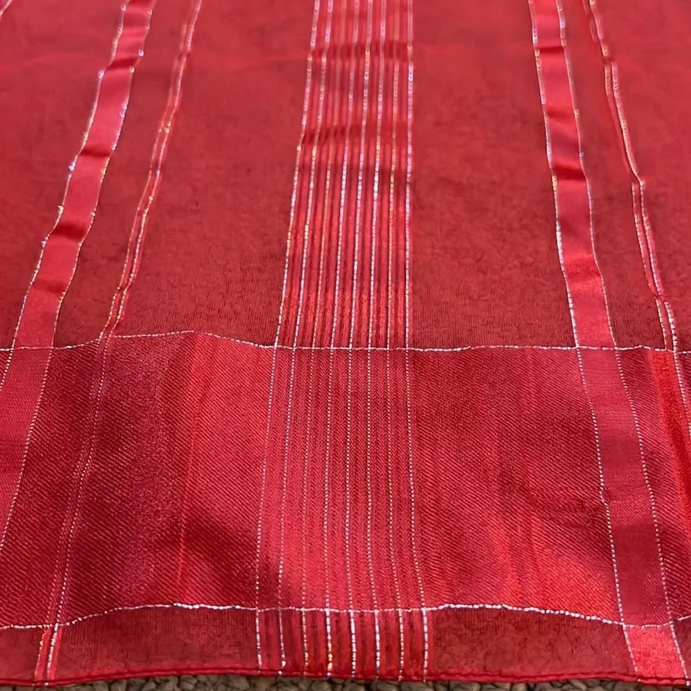 VINTAGE Red Square Scarf | Approx. 29